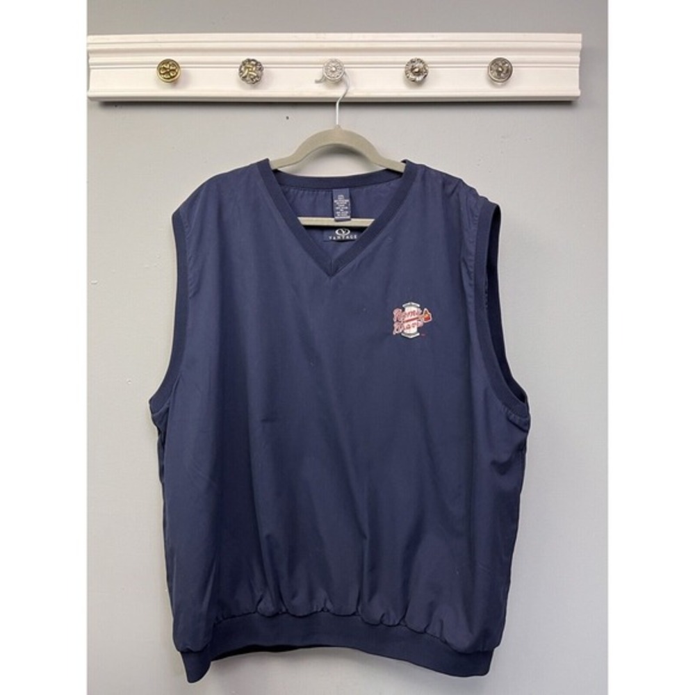 Rome Braves Vest Mens‎ XXL Blue Minor League Baseball Atlanta MLB MiLB